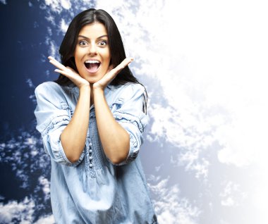 Surprised woman clipart