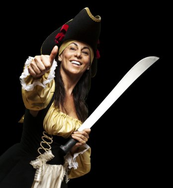 Pirate woman clipart