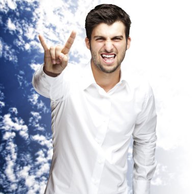 Genç Rock'çı adam