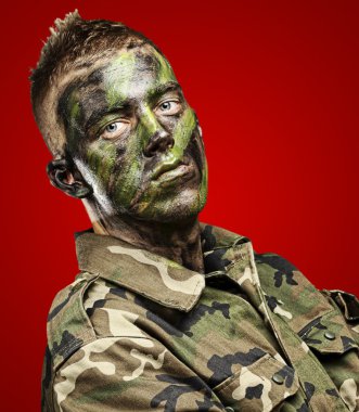 Young soldier portrait clipart