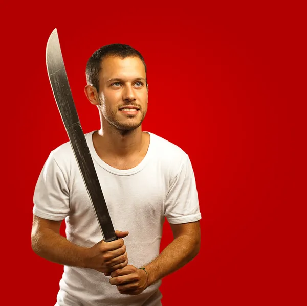 Muž s mečem — Stock fotografie
