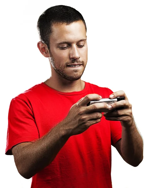 Young man typing — Stock Photo, Image