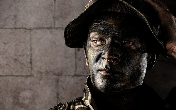 兵士の顔 — ストック写真