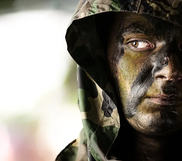 Soldier face — Stock Photo, Image