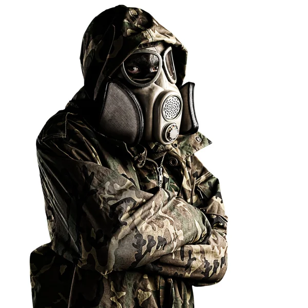Soldat mit Maske — Stockfoto