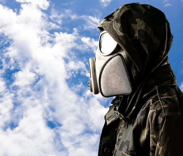 Asker gaz maskesi — Stok fotoğraf