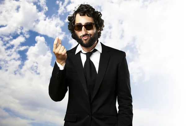 Business man gesturing — Stock Photo, Image