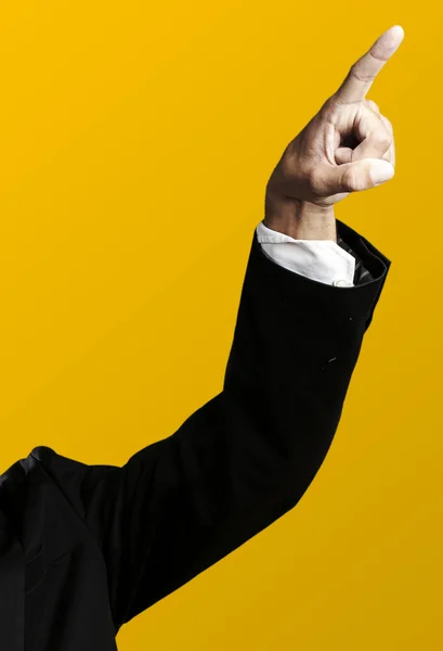 Stock image Business man pointing up