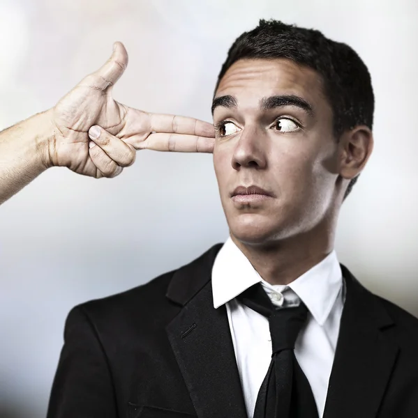 Gun gesture — Stock Photo, Image