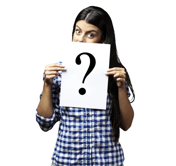Young woman question — Stock Photo, Image