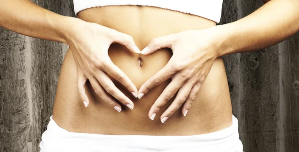 Belly button heart — Stock Photo, Image