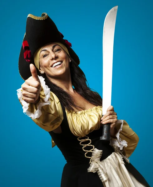 Pirat kvinna — Stockfoto