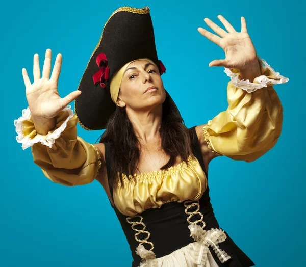 Kobieta pirat — Zdjęcie stockowe