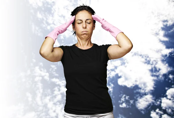 stock image Woman headache