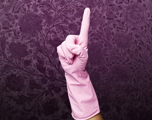 粉红手套 — 图库照片