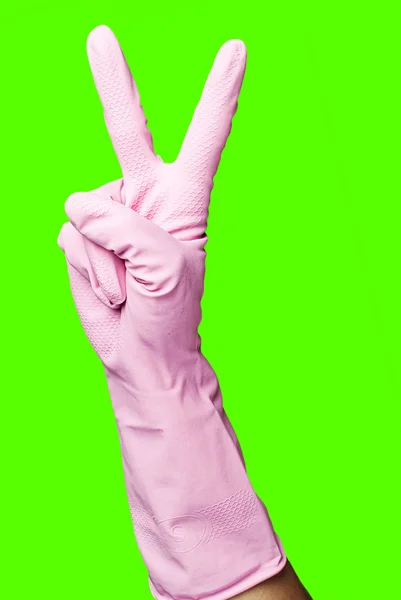 粉红手套 — 图库照片