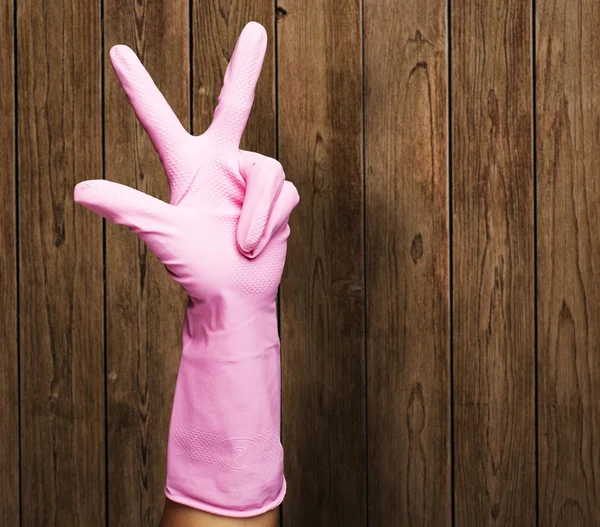 Růžové rukavice — Stock fotografie