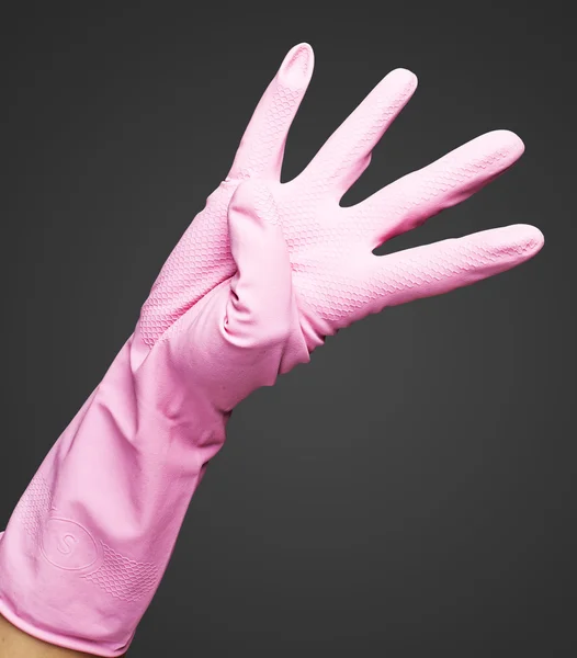 Rosa Handschuhe — Stockfoto