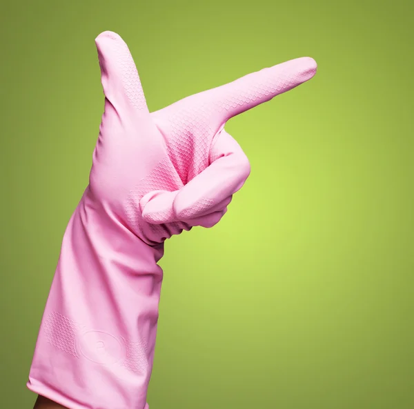 ピンクのゴム手袋 — ストック写真