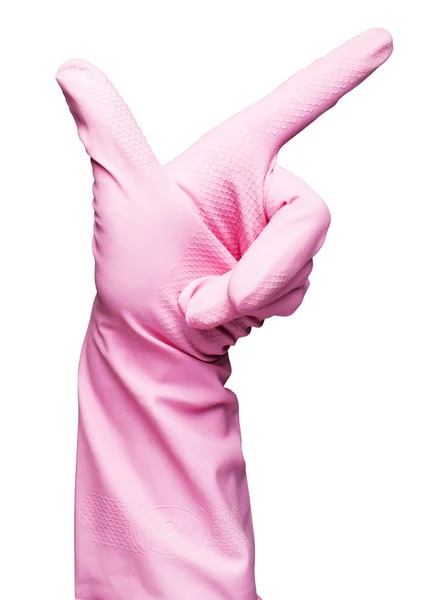 Guantes de goma rosa — Foto de Stock