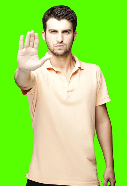 Muž stop symbol — Stock fotografie