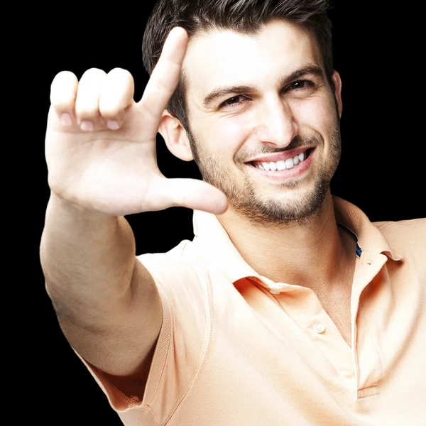 Jonge man gebaren — Stockfoto