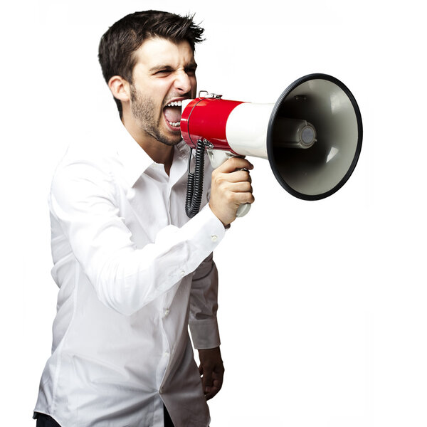 человек с мегафоном