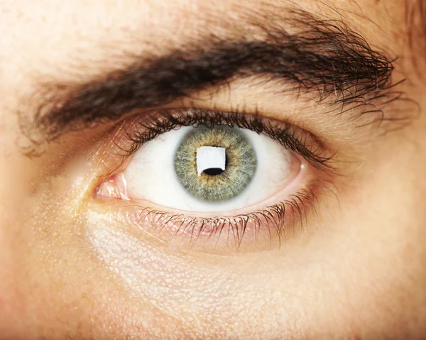 Groene ogen close-up — Stockfoto