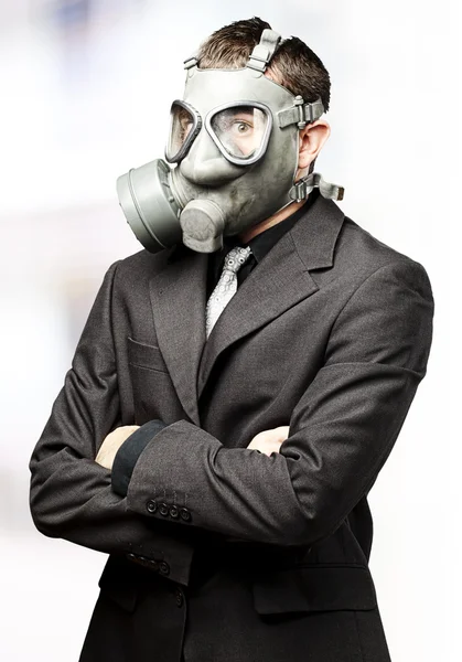 Business man with mask — Stock Photo, Image