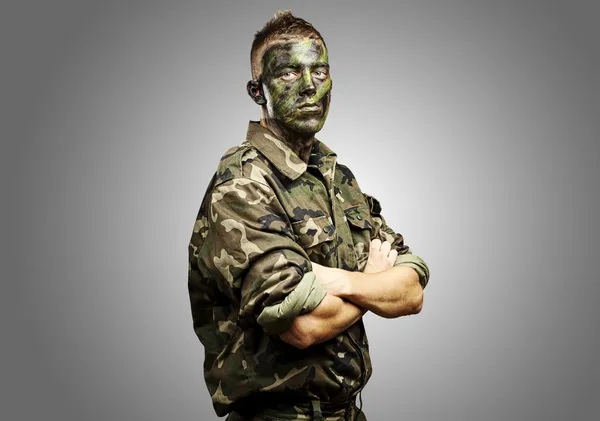 Πορτρέτο του νεαρού στρατιώτη — Φωτογραφία Αρχείου