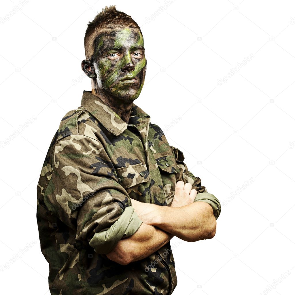 Blue Eyes Soldier With Face Painted Stock Photo - Download Image Now -  Camouflage, Camouflage Clothing, Eye - iStock