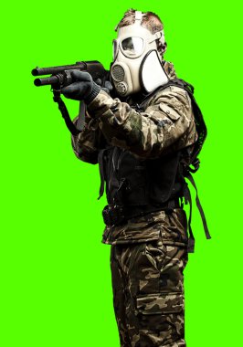Soldier aiming clipart
