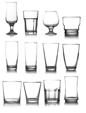 Glassware collection clipart
