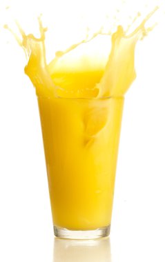 Orange juice splash clipart