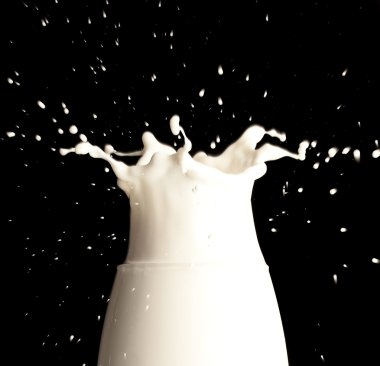 Milk splash clipart