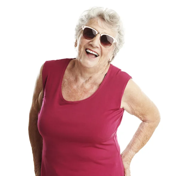 Starší žena s úsměvem — Stock fotografie