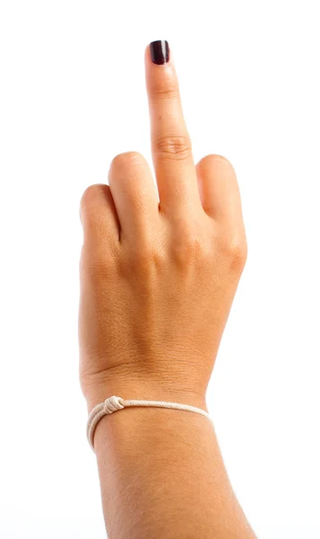 Menina símbolo da mão — Fotografia de Stock