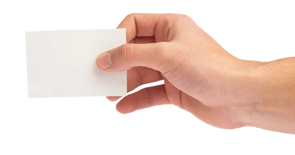 Χέρι που κρατά μια κάρτα — Φωτογραφία Αρχείου