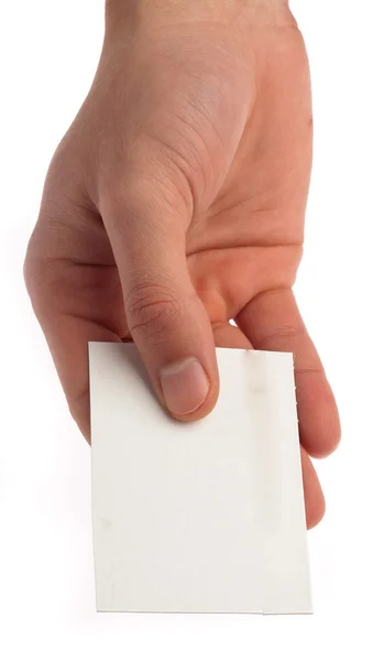 stock image Hand holding a card