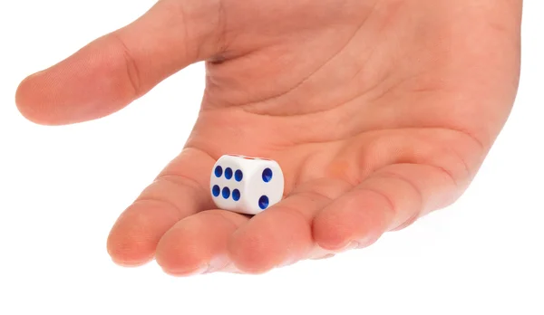 Dices on a hand — Stock Photo, Image