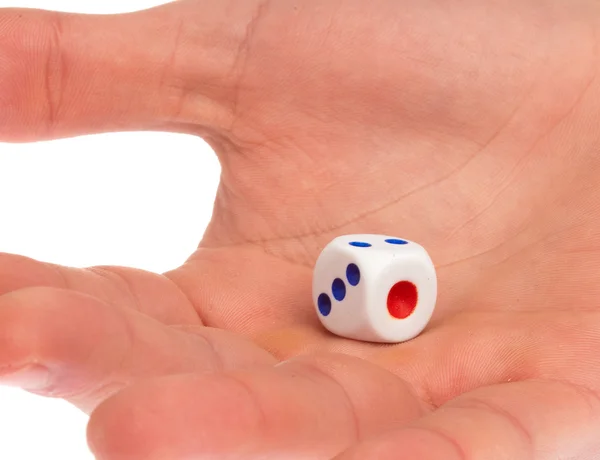 Dices on a hand — Stock Photo, Image
