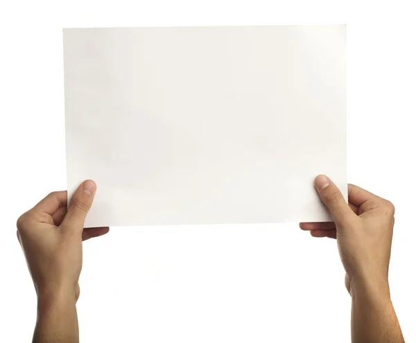 Mână ţinând o hârtie — Fotografie, imagine de stoc