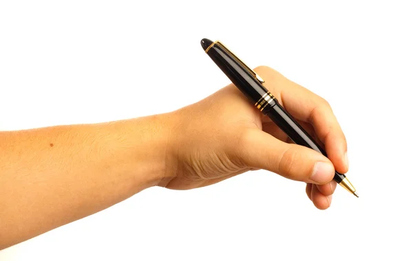 Рука и ручка — стоковое фото