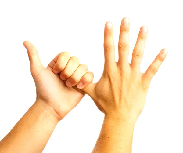 Hand symbol bang — Stockfoto