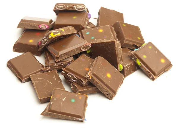 Piezas de chocolate —  Fotos de Stock