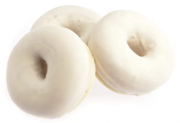 Білий пончик — стокове фото