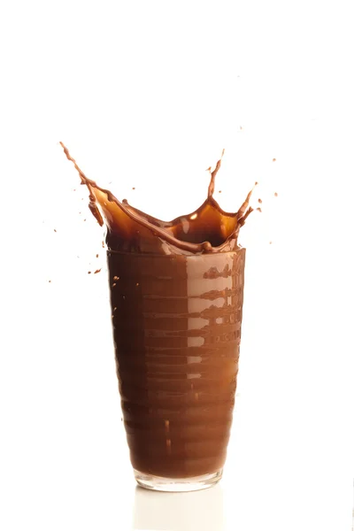Shake czekoladowy splash — Zdjęcie stockowe