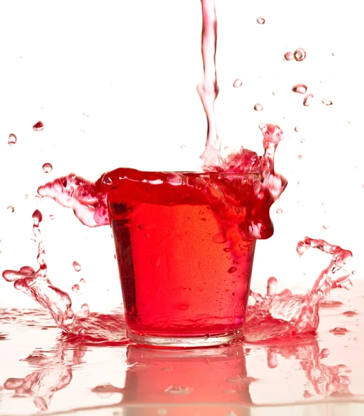 Kırmızı sıvı sıçrama — Stok fotoğraf