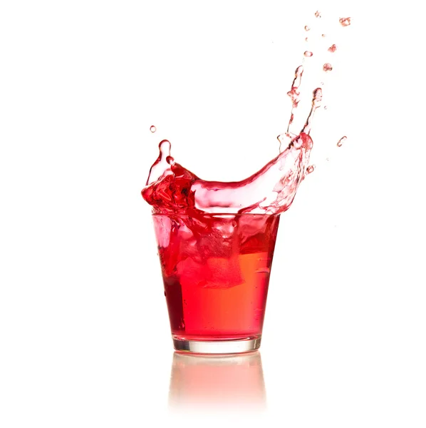 赤い液体のしぶき — ストック写真