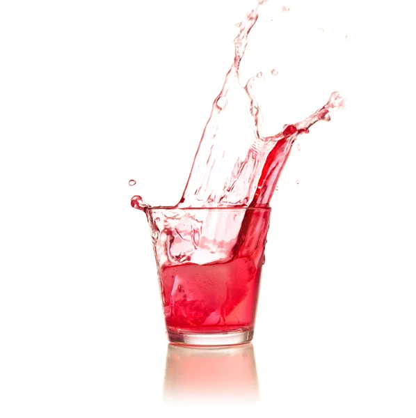 Röd vätska splash — Stockfoto